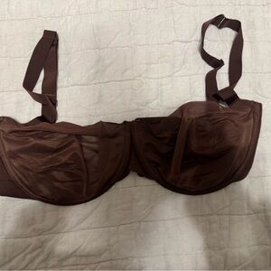 SKIMS Chocolate Brown Sheer Bra